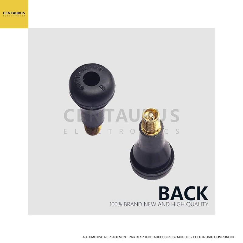 CE Centaurus Electronics CENTAURUS Snap-in Standard Length Black Rubber Valve Stem TR413 (200pcs) Replacement for Tubeless 0.453in 11.5mm Rim Holes on Vehicles - Image 3